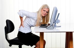 Women with back spasms